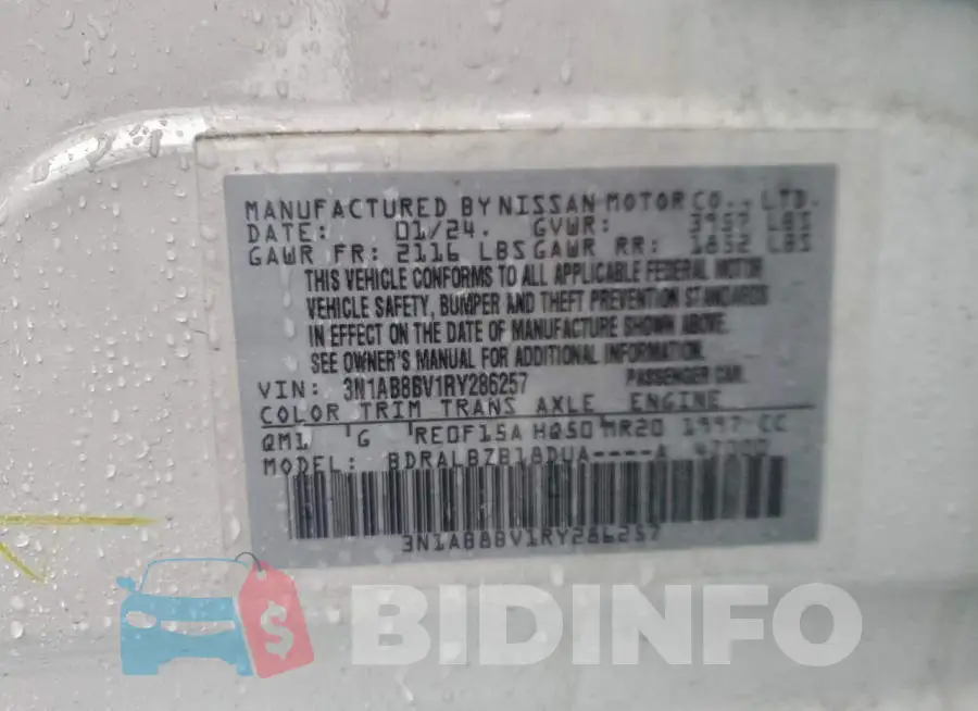 3N1AB8BV1RY286257 Photo# 12