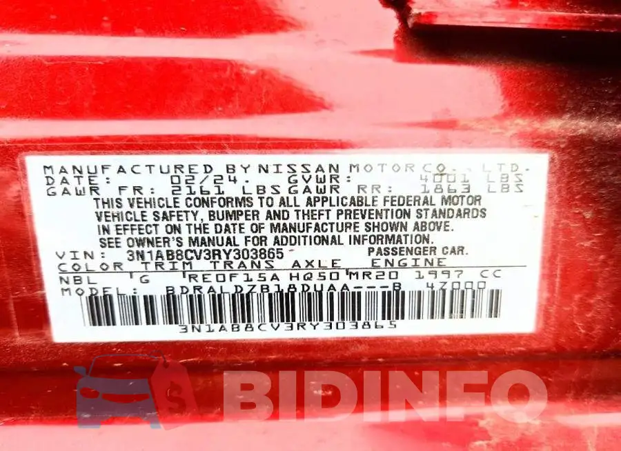 3N1AB8CV3RY303865 Photo# 12