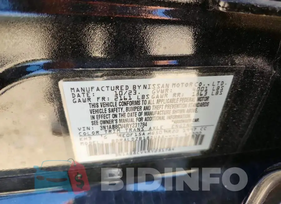 3N1AB8CV4RY231784 Photo# 12