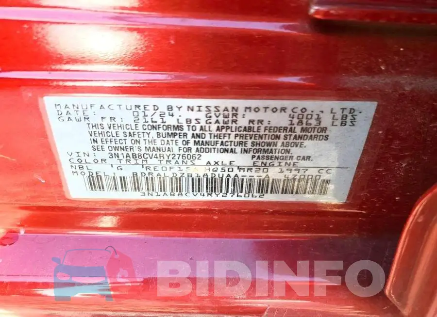 3N1AB8CV4RY276062 Photo# 12