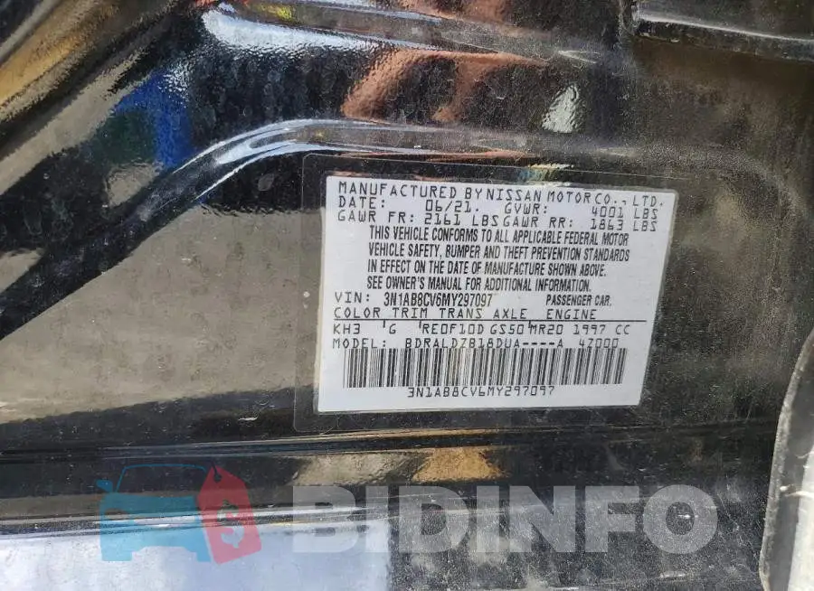3N1AB8CV6MY297097 Photo# 12