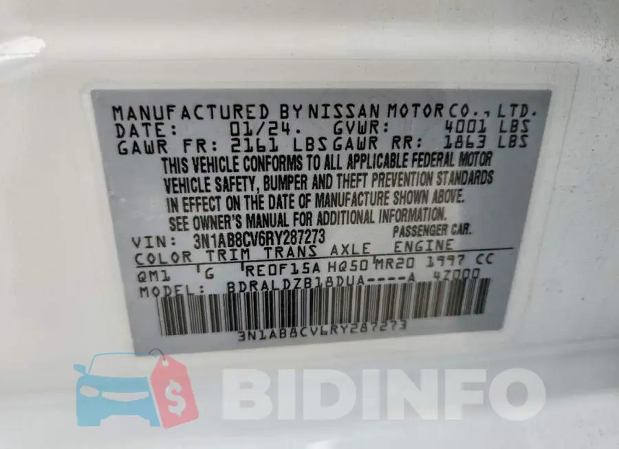 3N1AB8CV6RY287273 Photo# 12