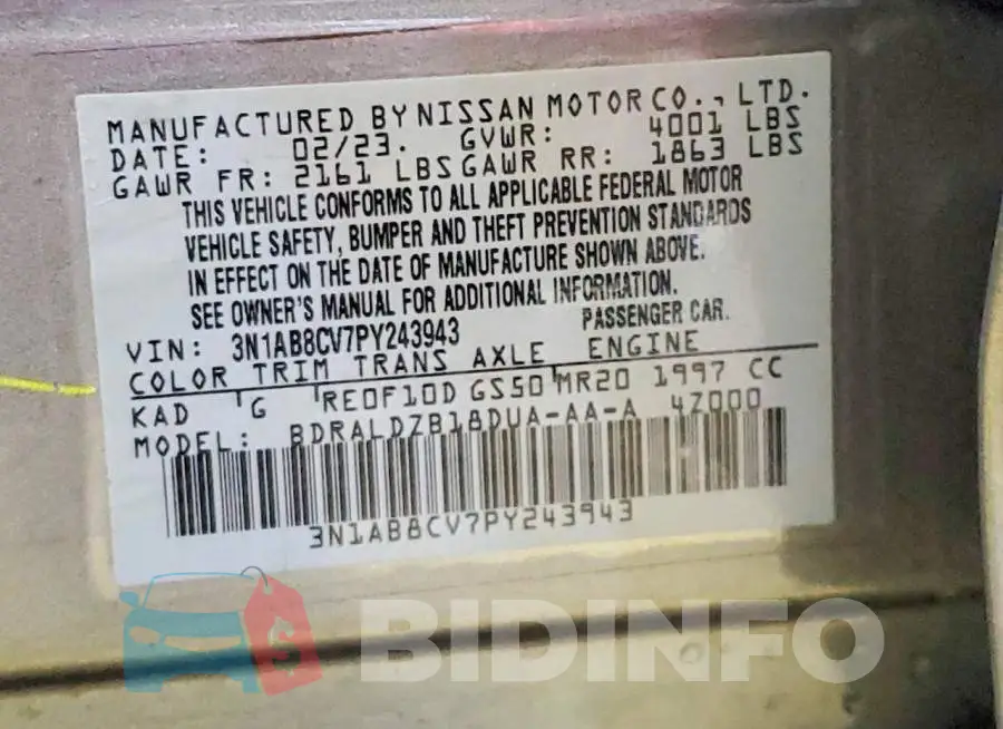 3N1AB8CV7PY243943 Photo# 13