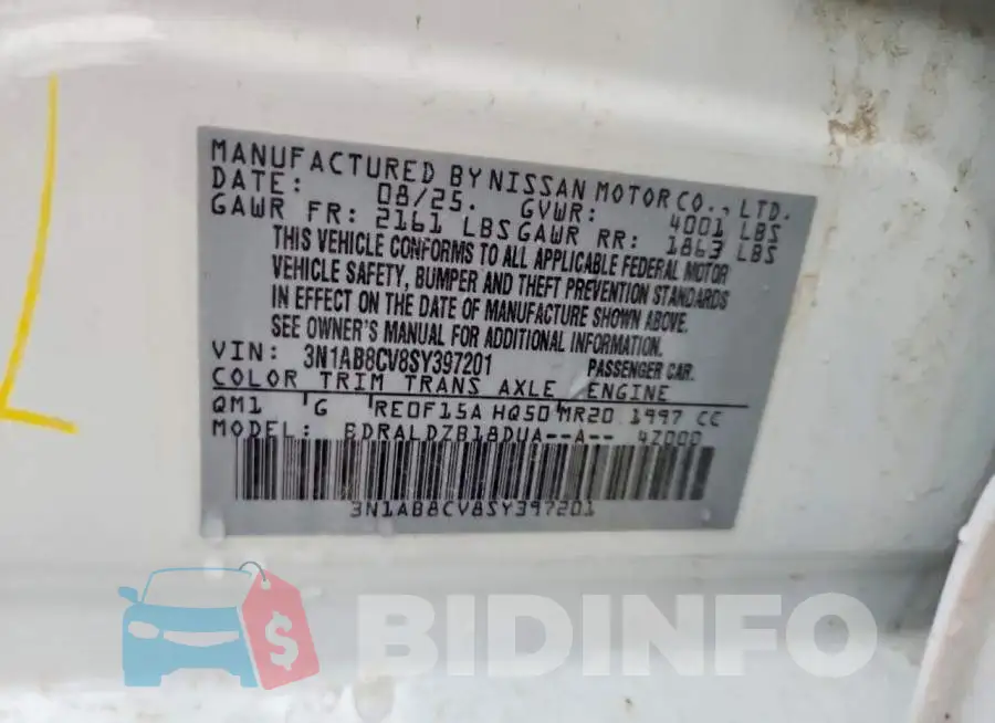 3N1AB8CV8SY397201 Photo# 12