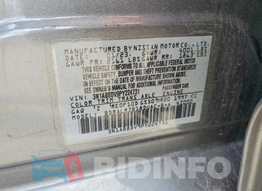 3N1AB8DV9PY224731 Photo# 12
