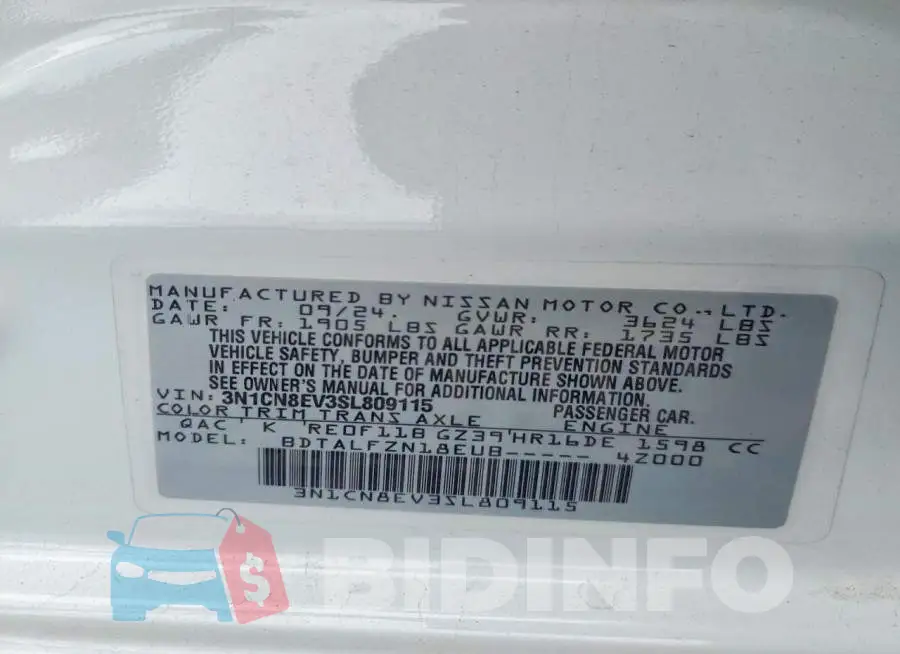 3N1CN8EV3SL809115 Photo# 12