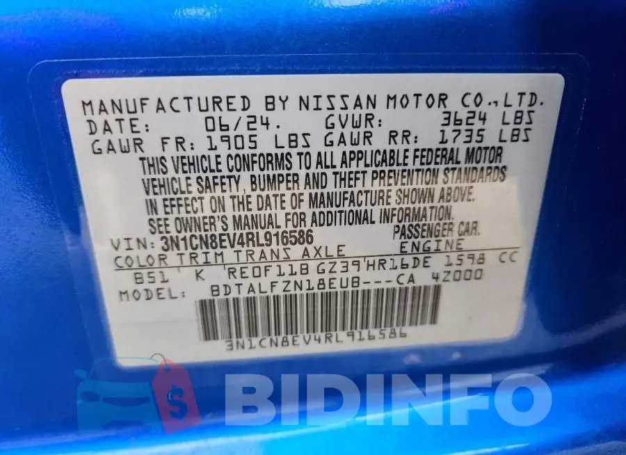 3N1CN8EV4RL916586 Photo# 13