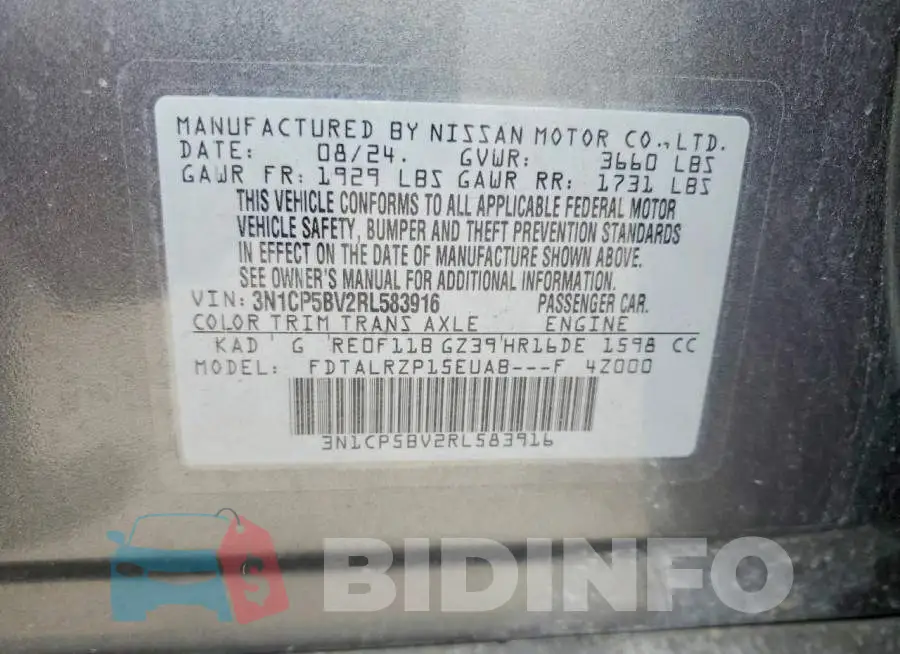 3N1CP5BV2RL583916 Photo# 12