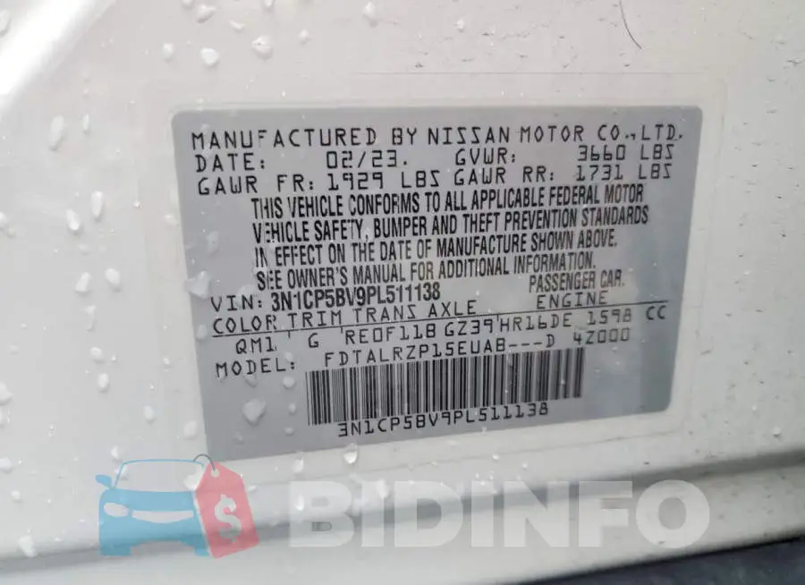 3N1CP5BV9PL511138 Photo# 12