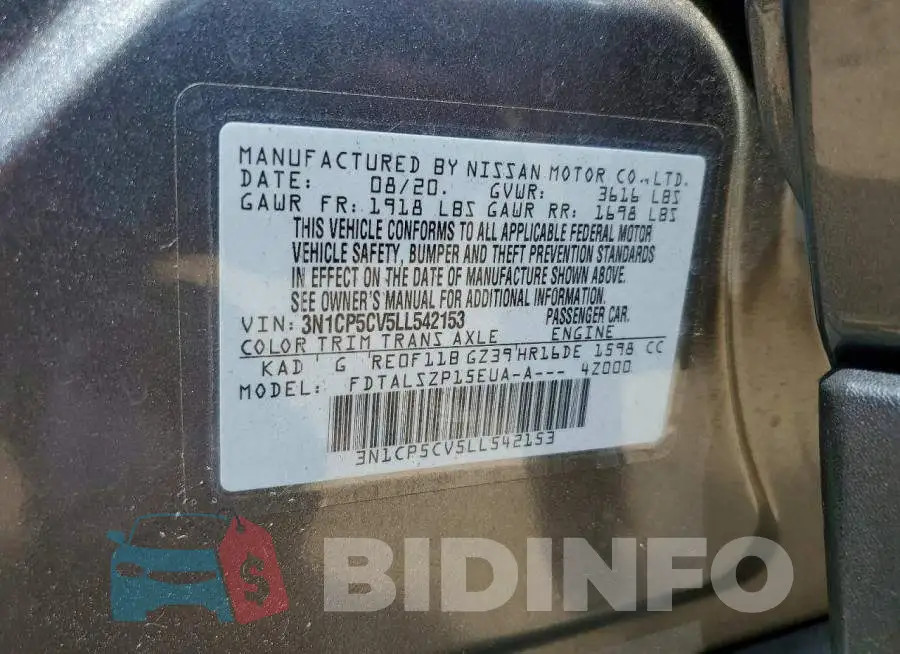 3N1CP5CV5LL542153 Photo# 13
