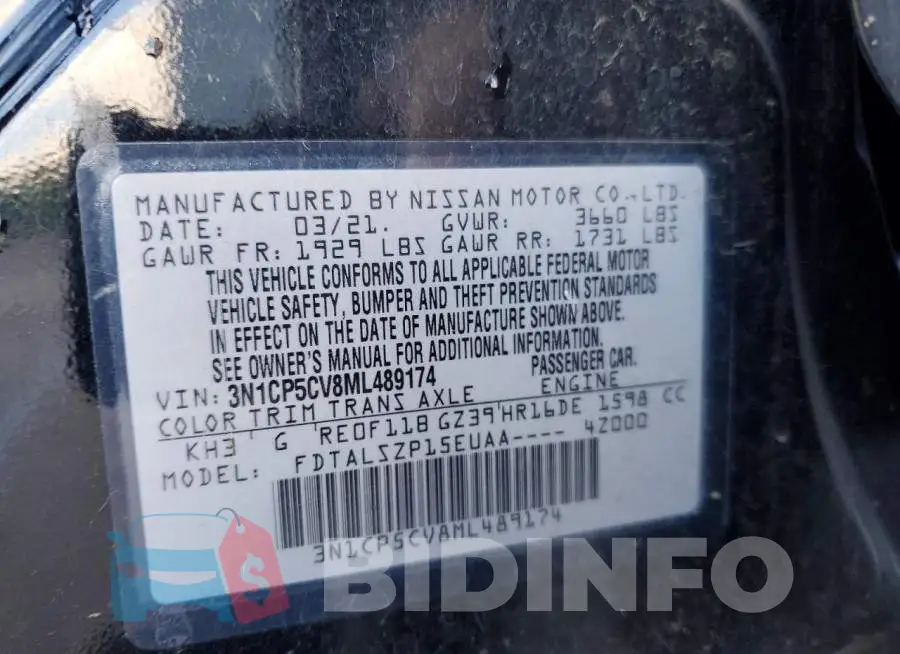 3N1CP5CV8ML489174 Photo# 12