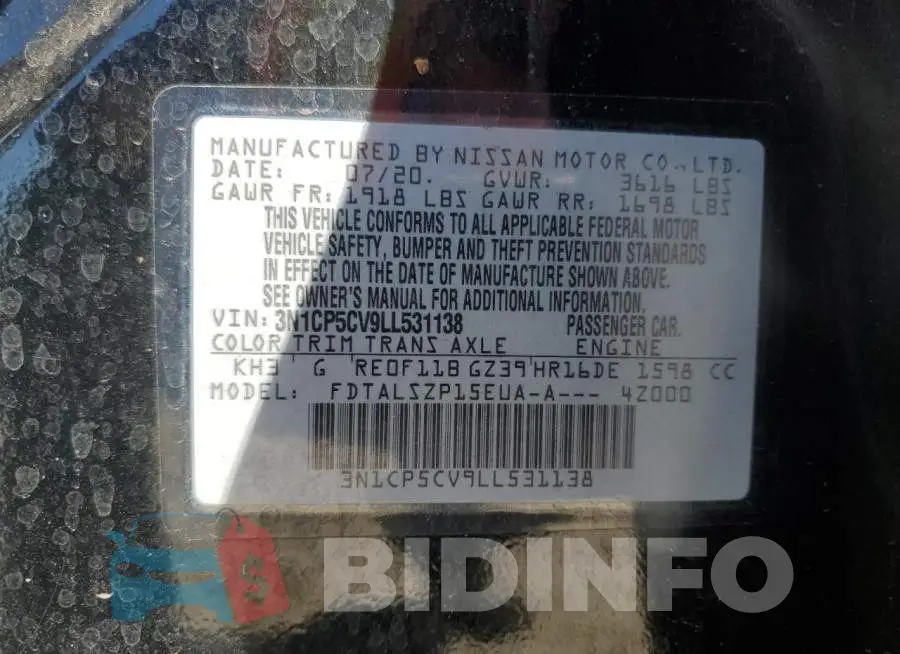 3N1CP5CV9LL531138 Photo# 13