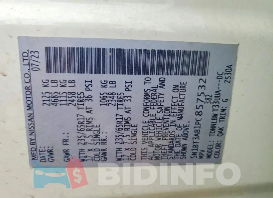5N1BT3AB1PC857532 Photo# 13