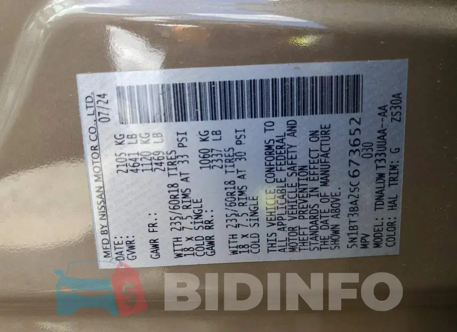 5N1BT3BA2SC673652 Photo# 14