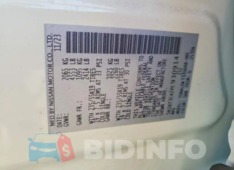 5N1BT3CA2PC930914 Photo# 13