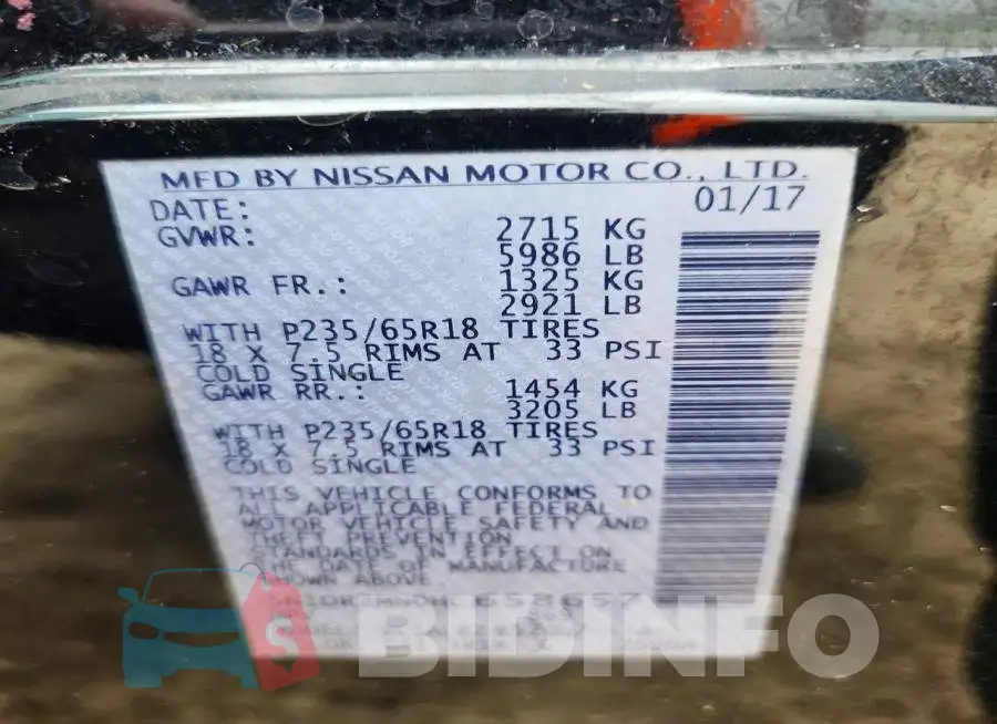 5N1DR2MN0HC658657 Photo# 13
