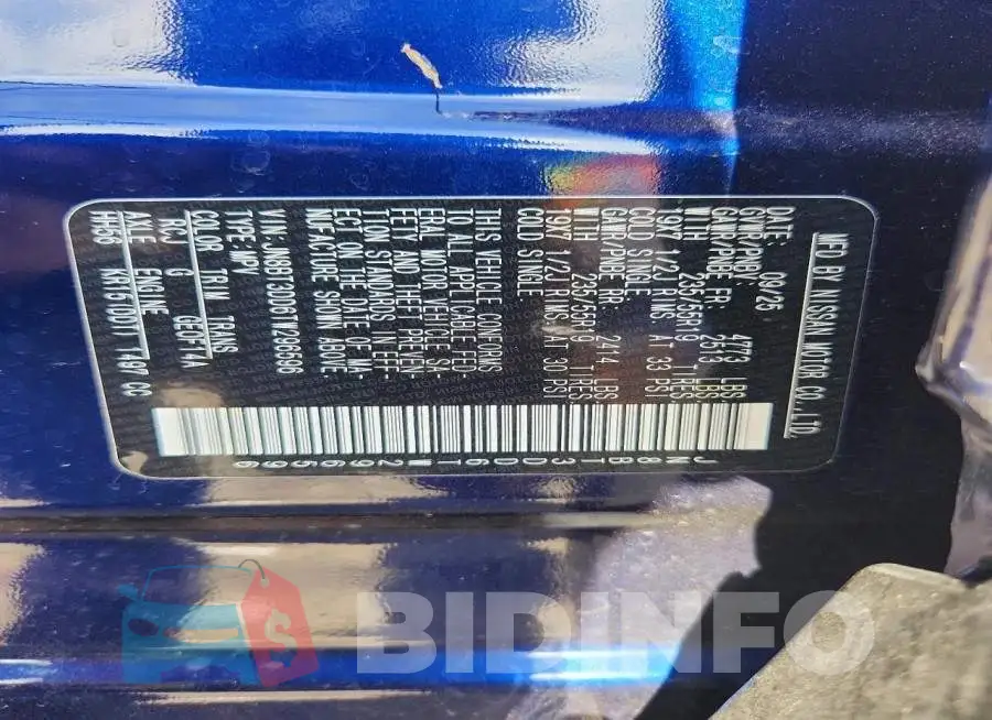 JN8BT3DD6TW296596 Photo# 13