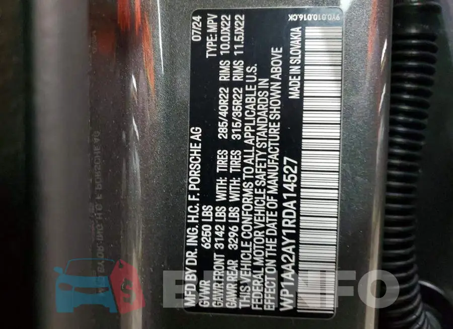 WP1AA2AY1RDA14527 Photo# 14