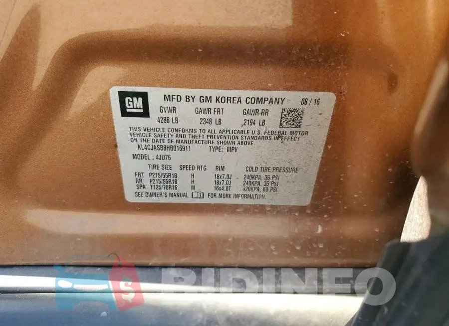 KL4CJASB8HB016911 Photo# 12