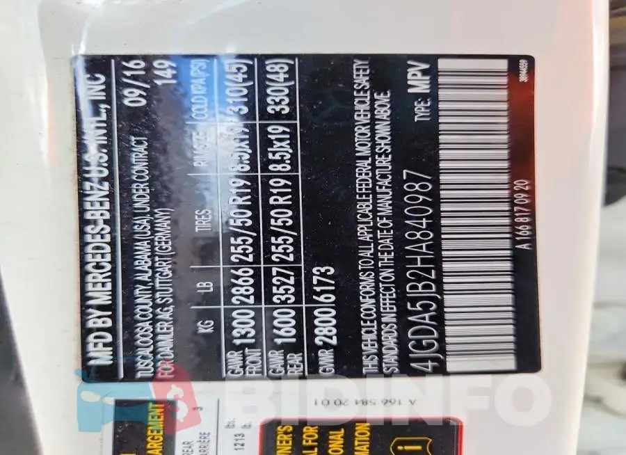 4JGDA5JB2HA840987 Photo# 12