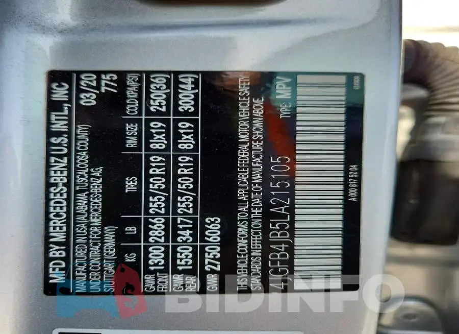 4JGFB4JB5LA215105 Photo# 13