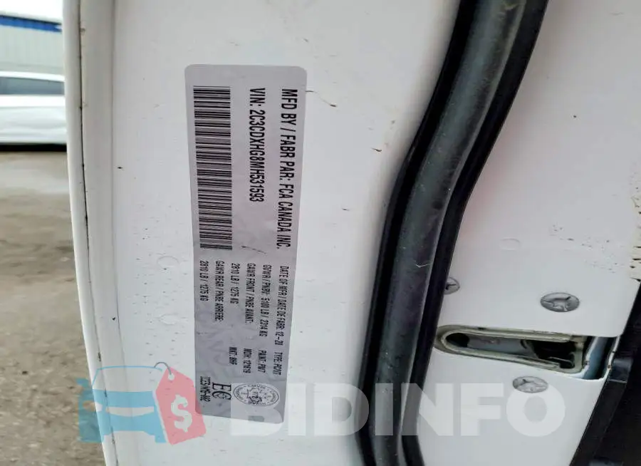 2C3CDXHG8MH531593 Photo# 13