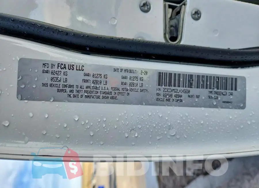2C3CDXMG2LH145630 Photo# 13
