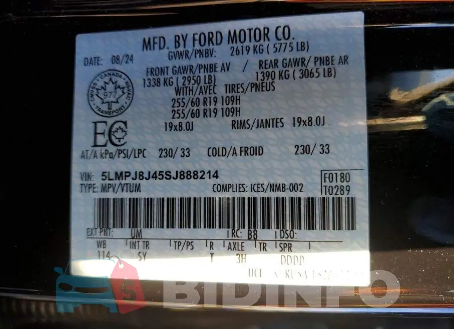 5LMPJ8J45SJ888214 Photo# 13