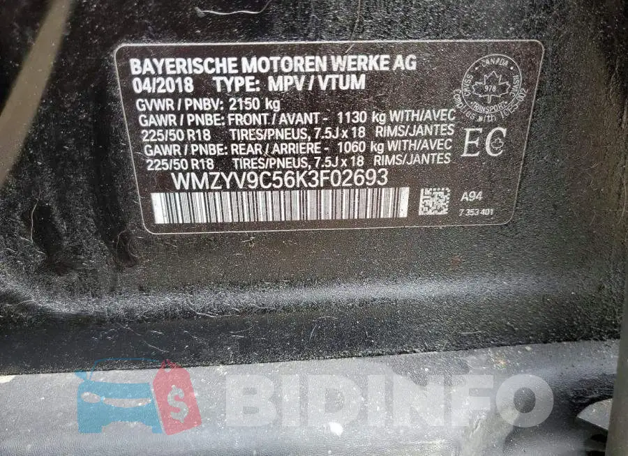 WMZYV9C56K3F02693 Photo# 13