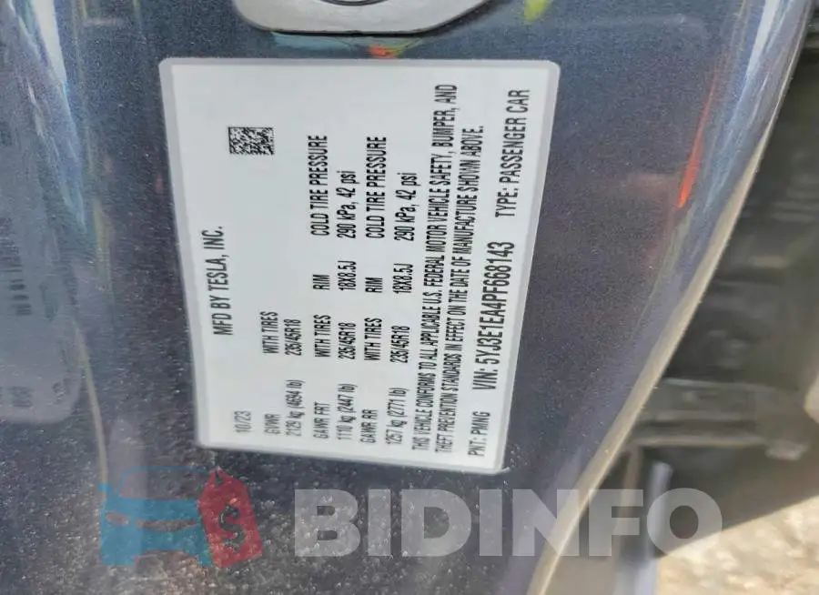 5YJ3E1EA4PF668143 Photo# 12