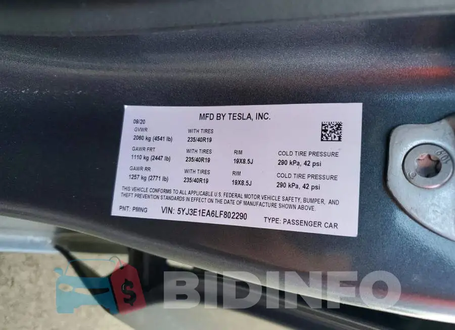 5YJ3E1EA6LF802290 Photo# 12