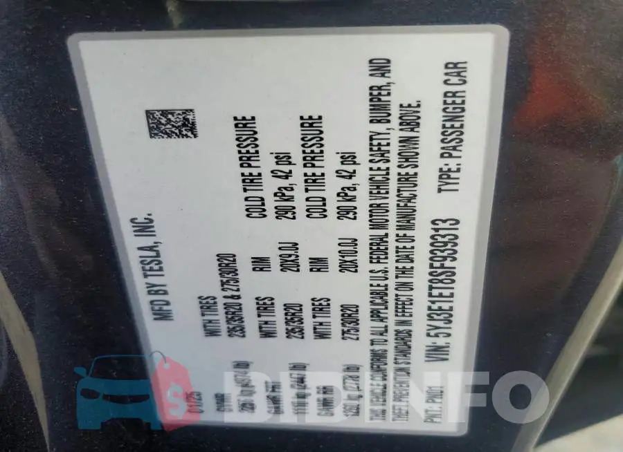 5YJ3E1ET8SF939313 Photo# 13