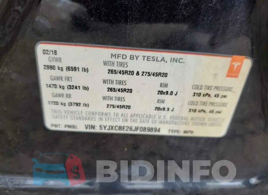 5YJXCBE26JF089894 Photo# 14