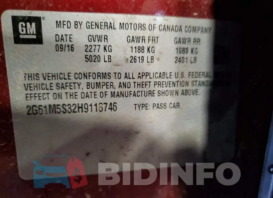 2G61M5S32H9118746 Photo# 12