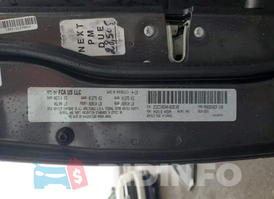 2C3CCABGXKH635105 Photo# 12