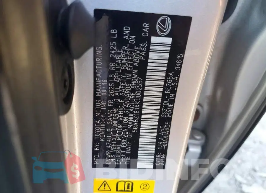 58ABZ1B1XKU002557 Photo# 12