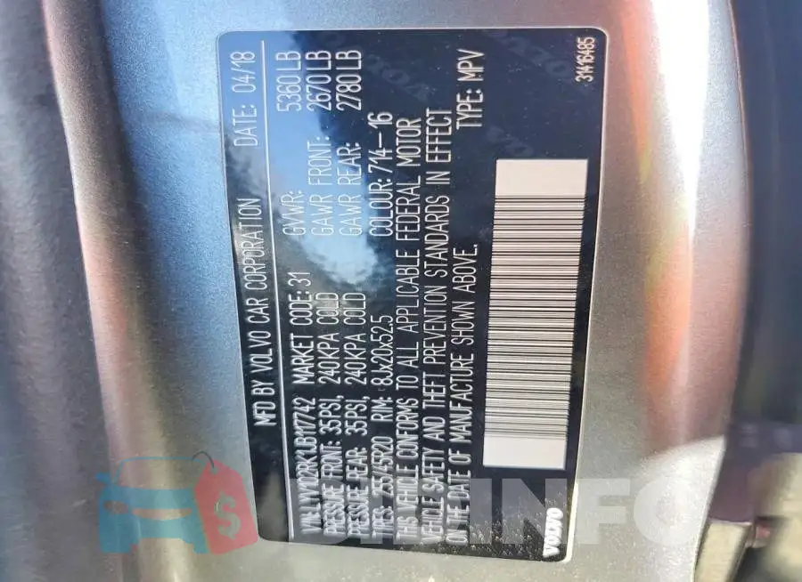 LYV102RK1JB117742 Photo# 13