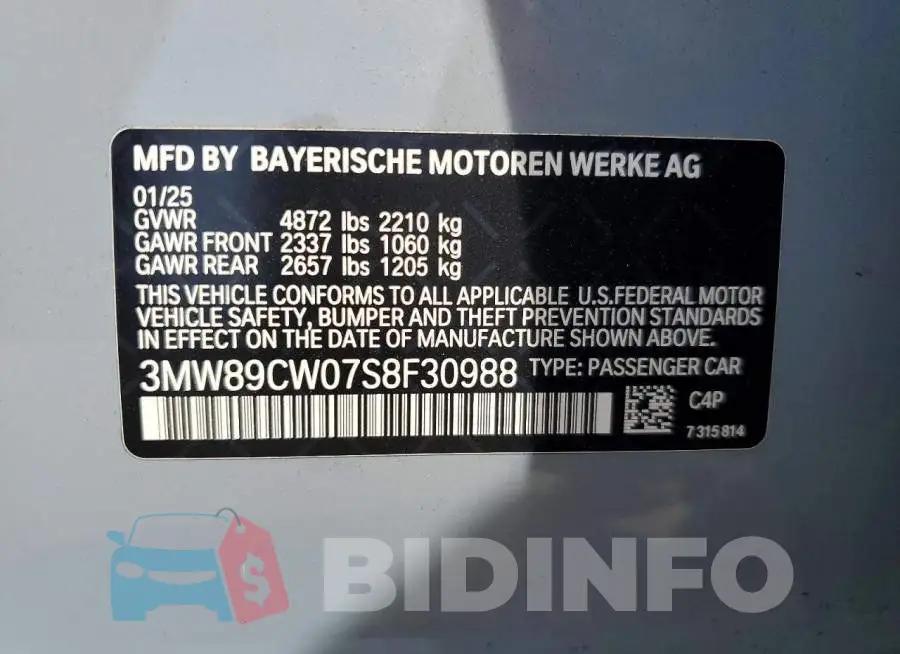 3MW89CW07S8F30988 Photo# 12