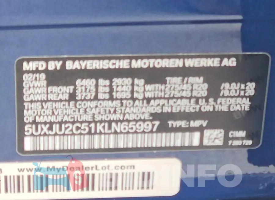 5UXJU2C51KLN65997 Photo# 12