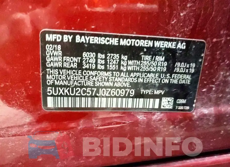 5UXKU2C57J0Z60979 Photo# 13