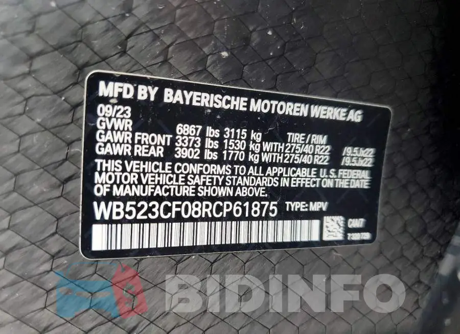 WB523CF08RCP61875 Photo# 13