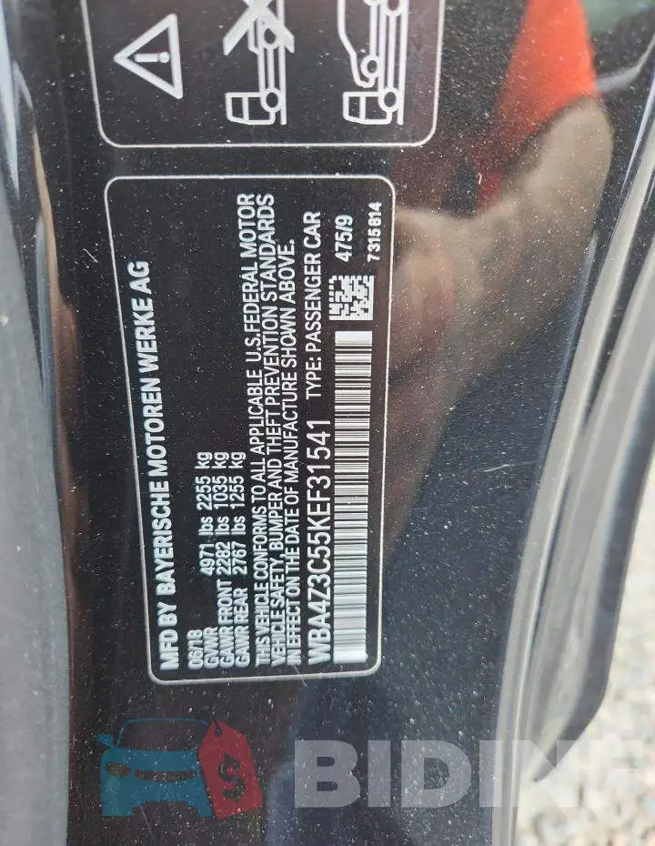 WBA4Z3C55KEF31541 Photo# 12