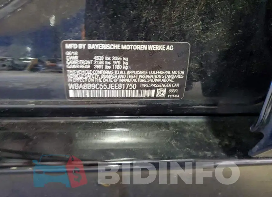 WBA8B9C55JEE81750 Photo# 12