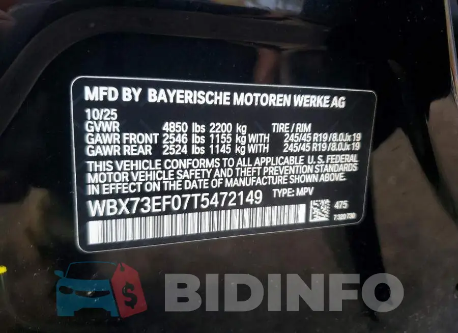WBX73EF07T5472149 Photo# 14