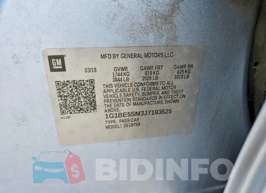 1G1BE5SM3J7193625 Photo# 12