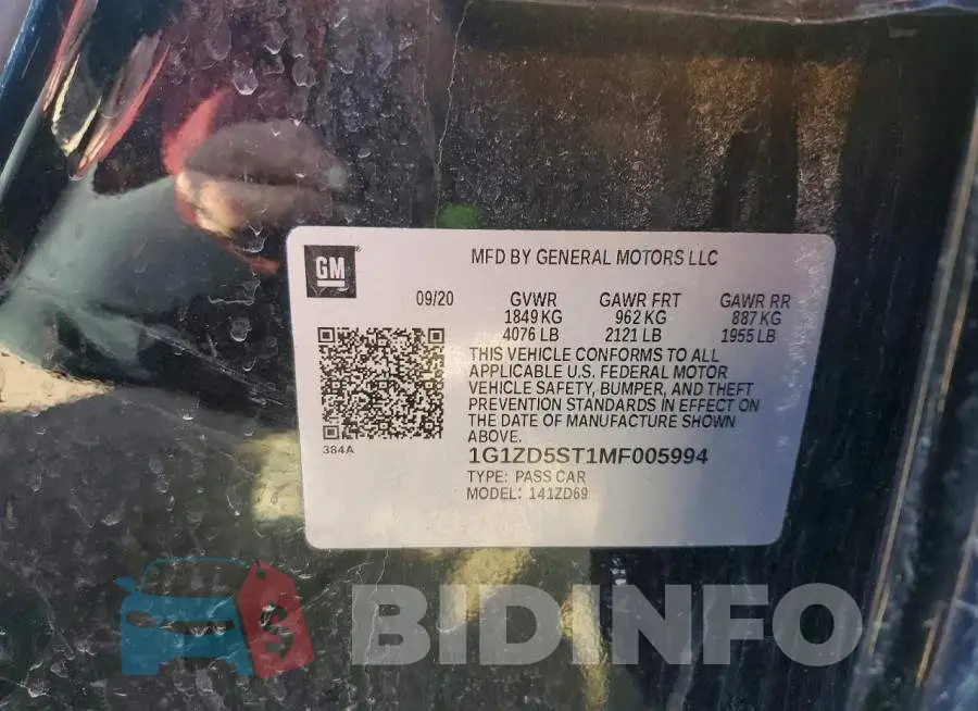 1G1ZD5ST1MF005994 Photo# 12