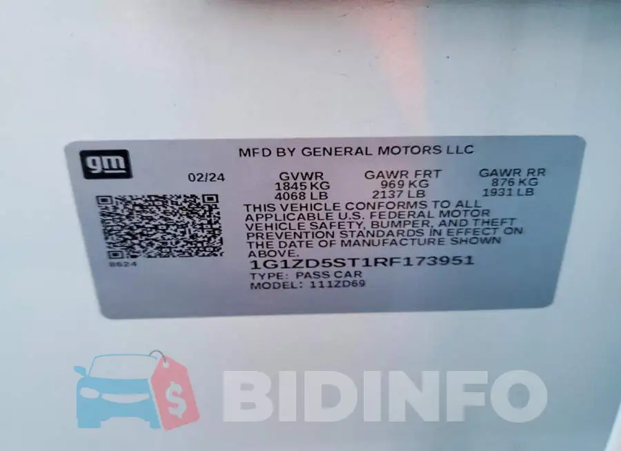 1G1ZD5ST1RF173951 Photo# 12