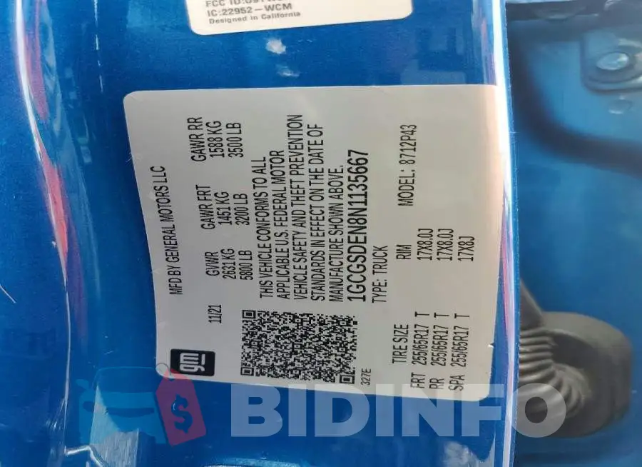 1GCGSDEN8N1135667 Photo# 13