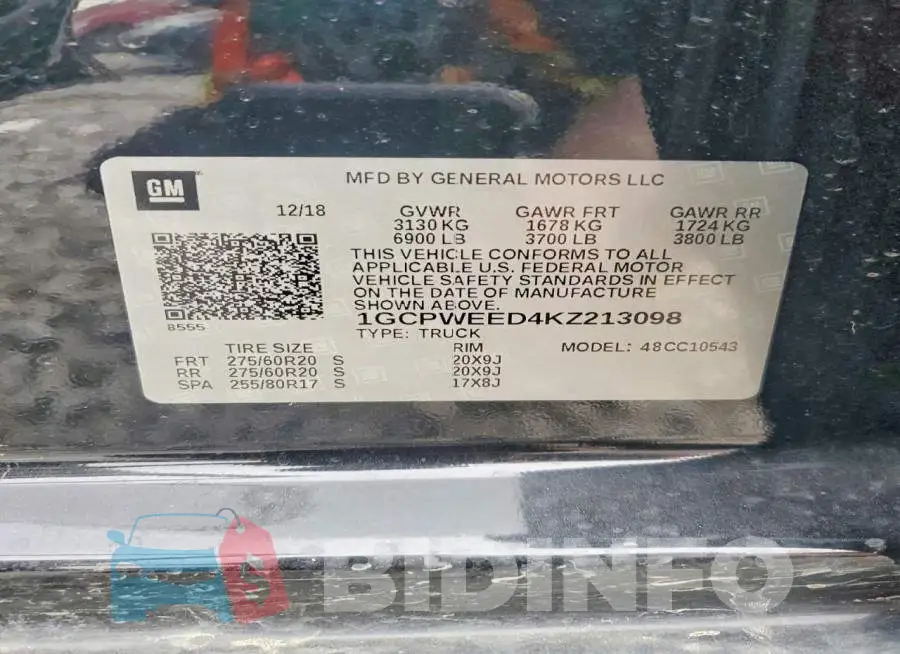 1GCPWEED4KZ213098 Photo# 12