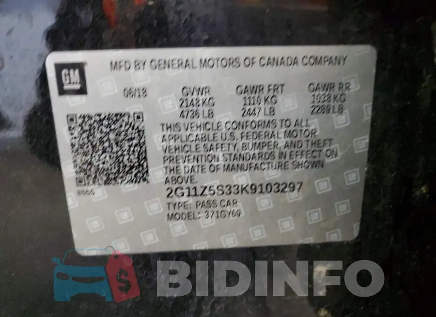 2G11Z5S33K9103297 Photo# 12